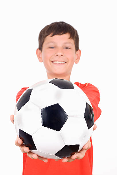 istock Child with soccer ball 182818920