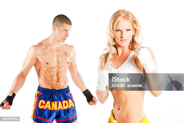 Muay Thai Fighters Stock Photo - Download Image Now - Abdominal Muscle, Adult, Adults Only