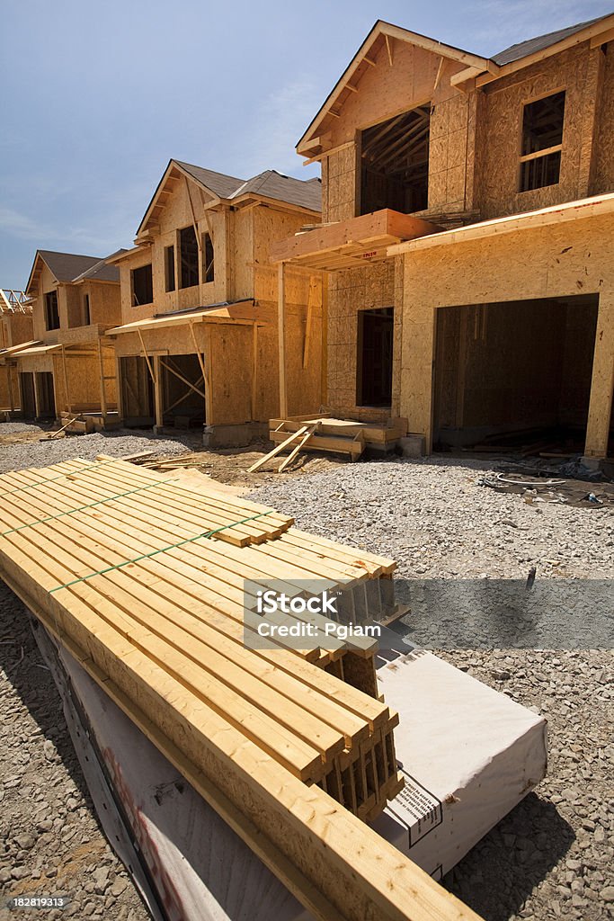 Casa residencial estructura de construcción - Foto de stock de Ampliación de casa libre de derechos