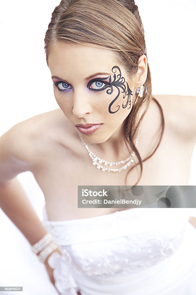 Mujer con pintura de la cara - Foto de stock de Adulto libre de derechos