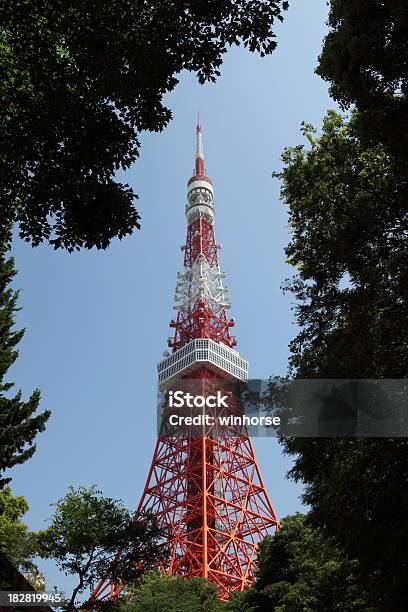 Tokyo Tower Foto de stock y más banco de imágenes de Acero - Acero, Aire libre, Alto - Descripción física