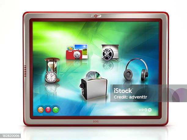 태블릿 Pc 0명에 대한 스톡 사진 및 기타 이미지 - 0명, 3차원 형태, LCD