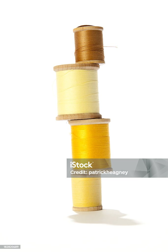 Spools of Thread "Spools of thread, isolated on white." Arrangement Stock Photo