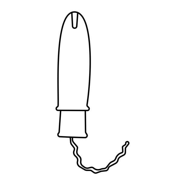 ilustraciones, imágenes clip art, dibujos animados e iconos de stock de aplicador de sangre del elemento del icono del período de la mujer tampón - tampon menstruation applicator hygiene