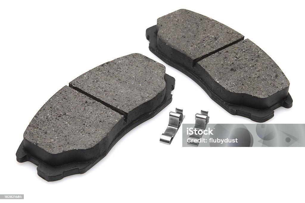 brake pads pair of automotive brake pads isolated on white.More automobile parts: Brake Pad Stock Photo