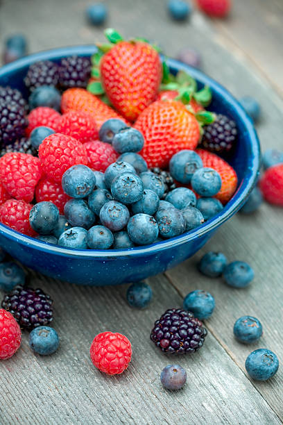 istock Blueberries, raspberries, strawberries and blackberries 182821719