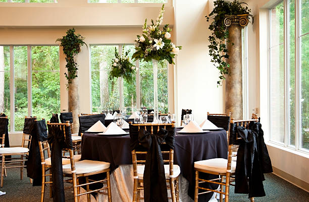 The room of a wedding reception