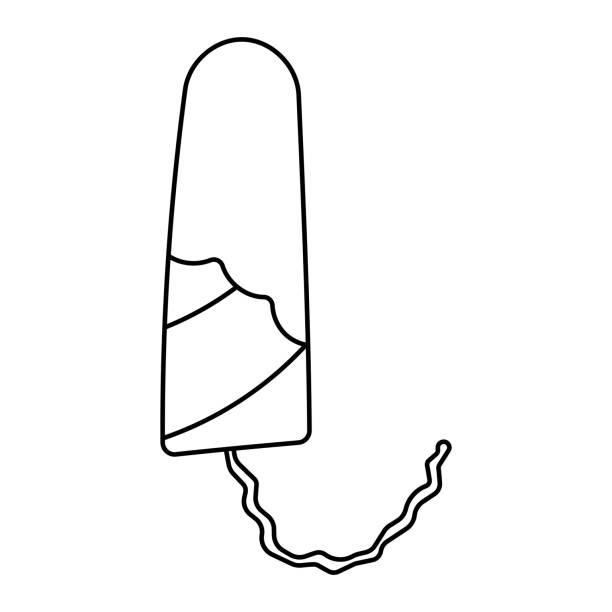 ilustraciones, imágenes clip art, dibujos animados e iconos de stock de aplicador de sangre del elemento del icono del período de la mujer tampón - tampon menstruation applicator hygiene