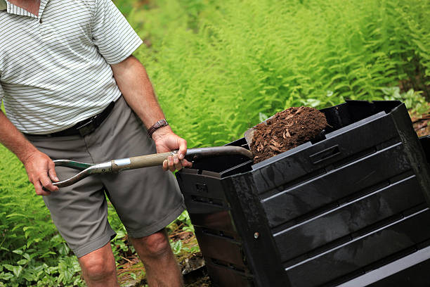 istock Senior Man Composting and Gardening at Home 182822442