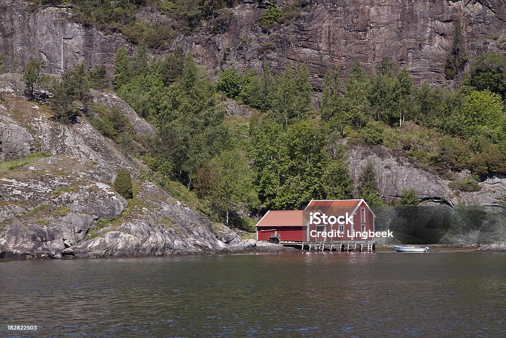 Rorbu em Osterfjord Bergen, Noruega - Royalty-free Ausência Foto de stock