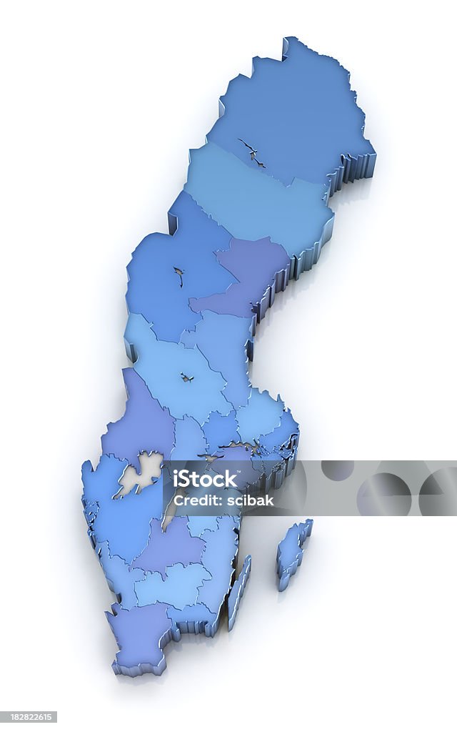 Карта Швеции и стран - Стоковые фото Карта роялти-фри