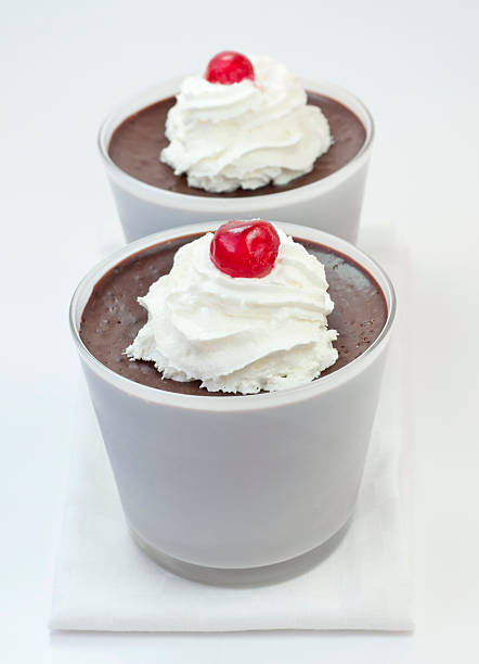 istock Chocolate pudding in a glass bowl 182822884