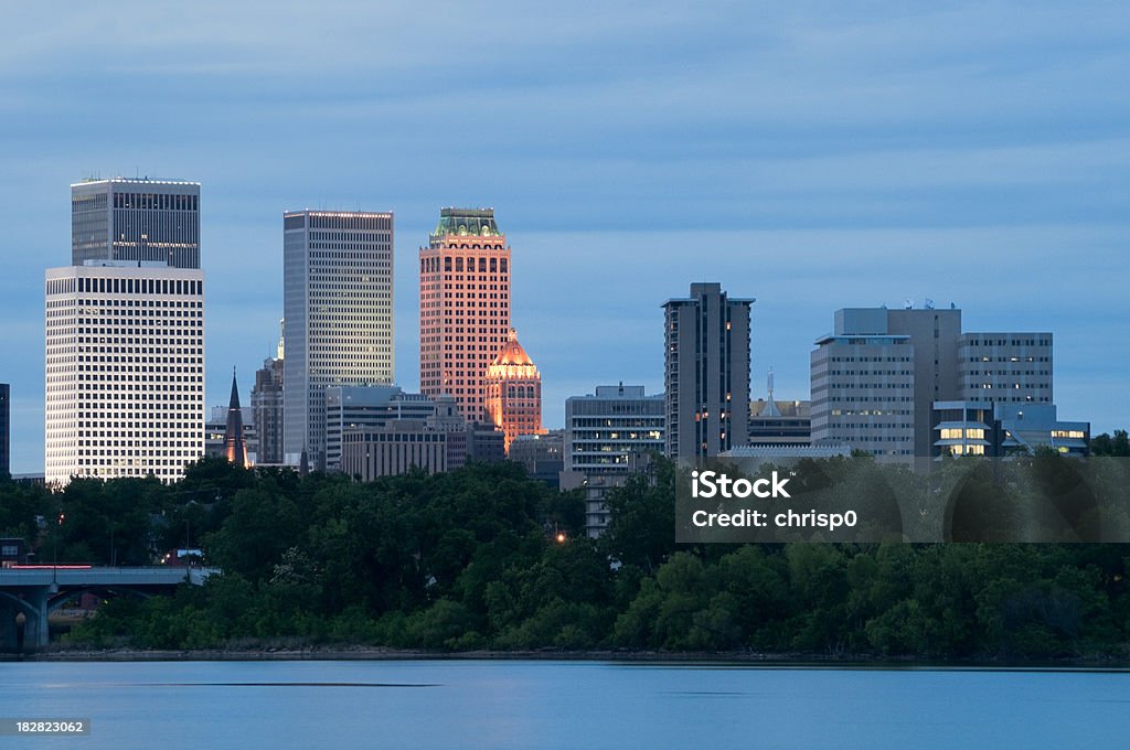 Tulsa vue sur la ville au crépuscule - Photo de Tulsa libre de droits