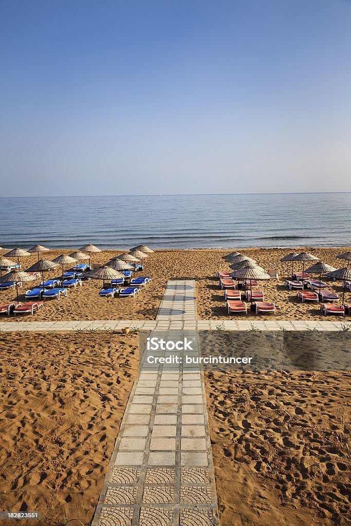Sandy beach on the Mediterranean Sea, Kyrenia, Cyprus "A beach in the mediterranean sea, kyrenia, cyprus" Kyrenia Stock Photo
