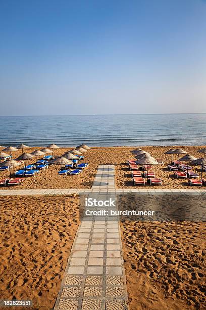Sandy Beach On The Mediterranean Sea Kyrenia Cyprus Stock Photo - Download Image Now