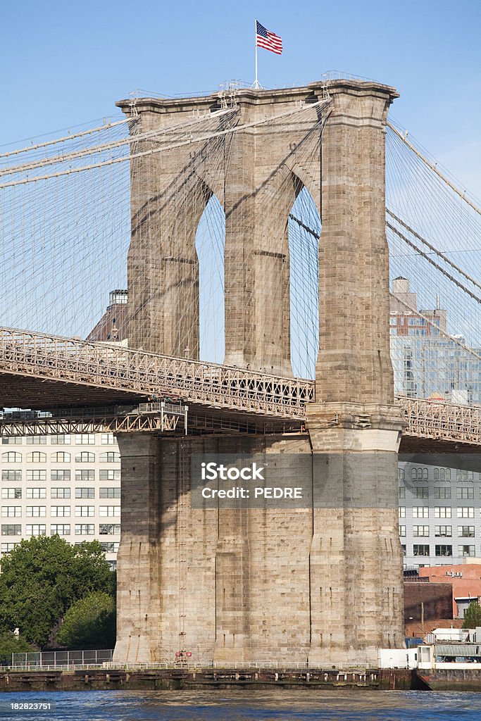 Ponte do Brooklyn, Manhattan - Foto de stock de Arquitetura royalty-free