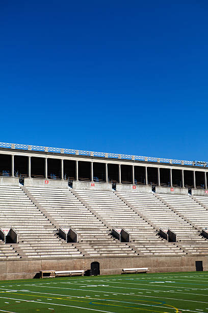 istock Football field and bleachers 182823806