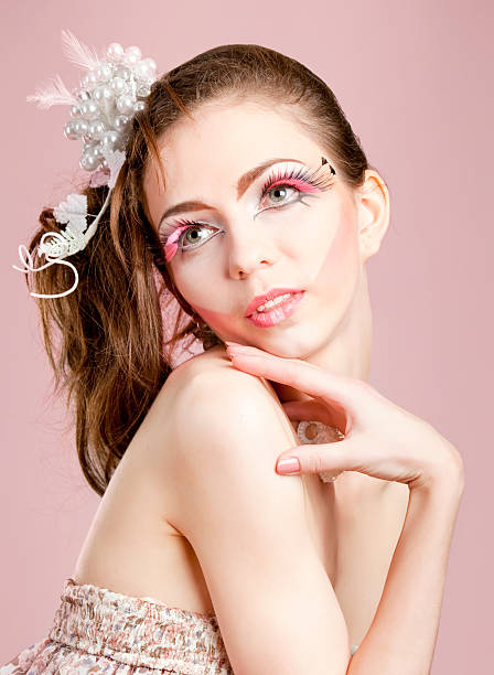 istock Young woman with beautiful make-up 182823980
