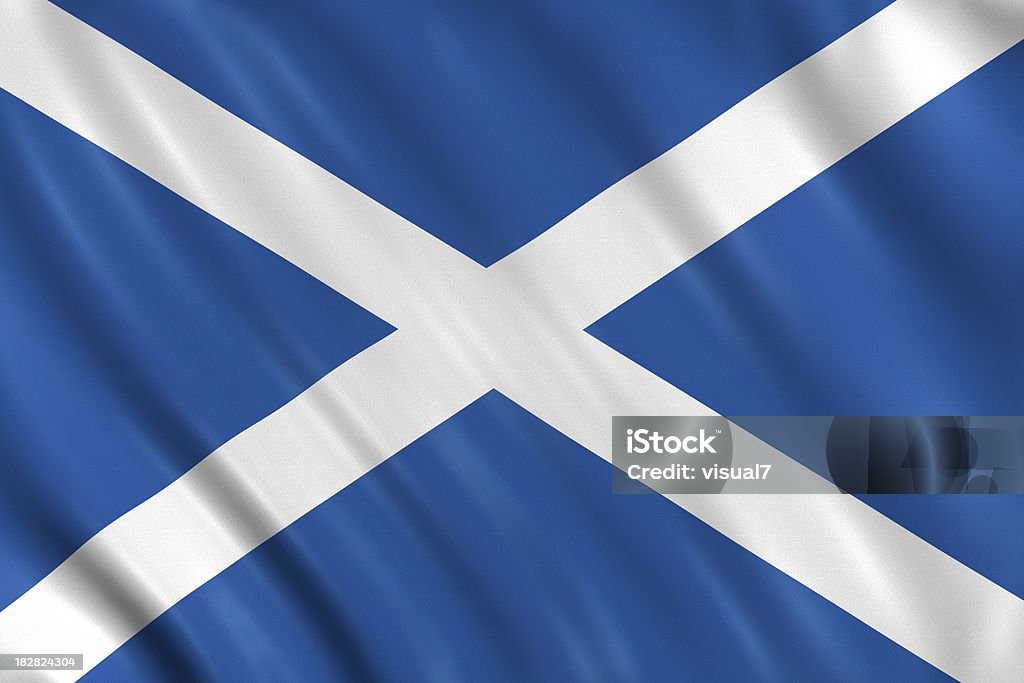 scotland flag Flag of scotland waving with highly detailed textile texture pattern Scottish Flag Stock Photo