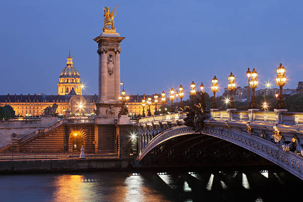 istock Pont Alexandre III and Les Invalides at night 182824385