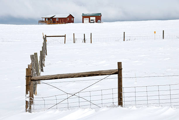 istock Fence and ranchland in Wyoming 182824539
