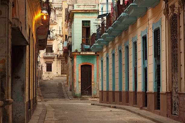 istock first sunlight in a Havana Cuba street 182824612