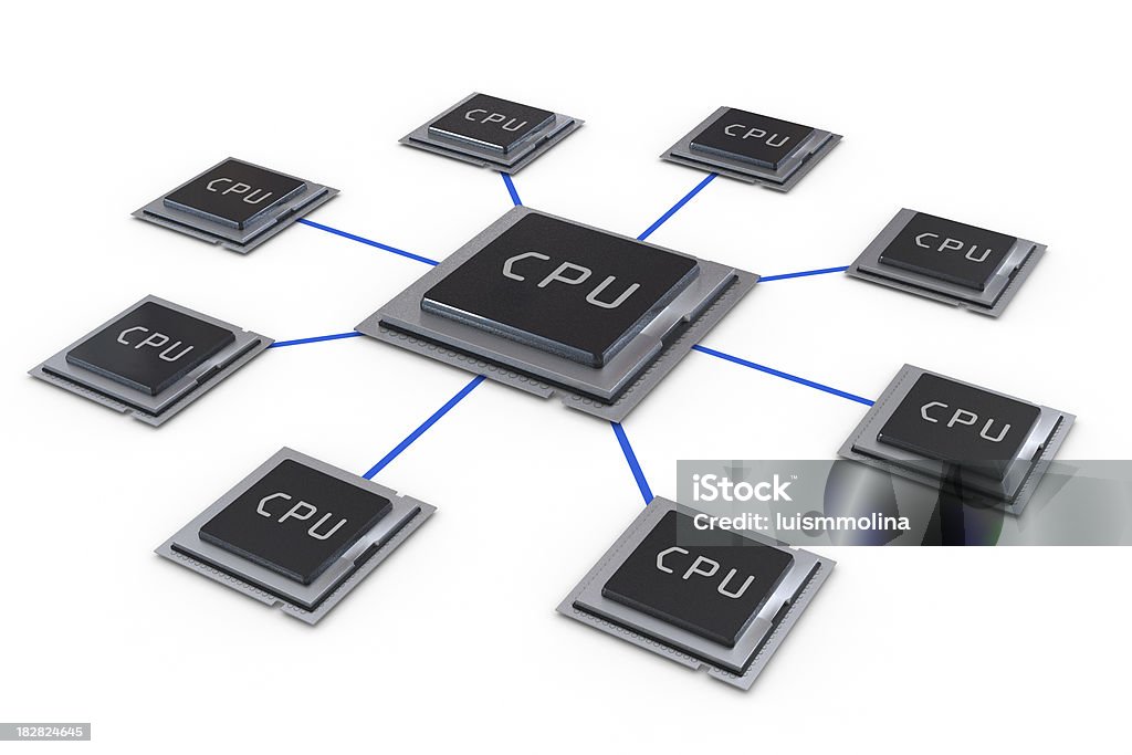 Rede de CPU - Foto de stock de Abstrato royalty-free