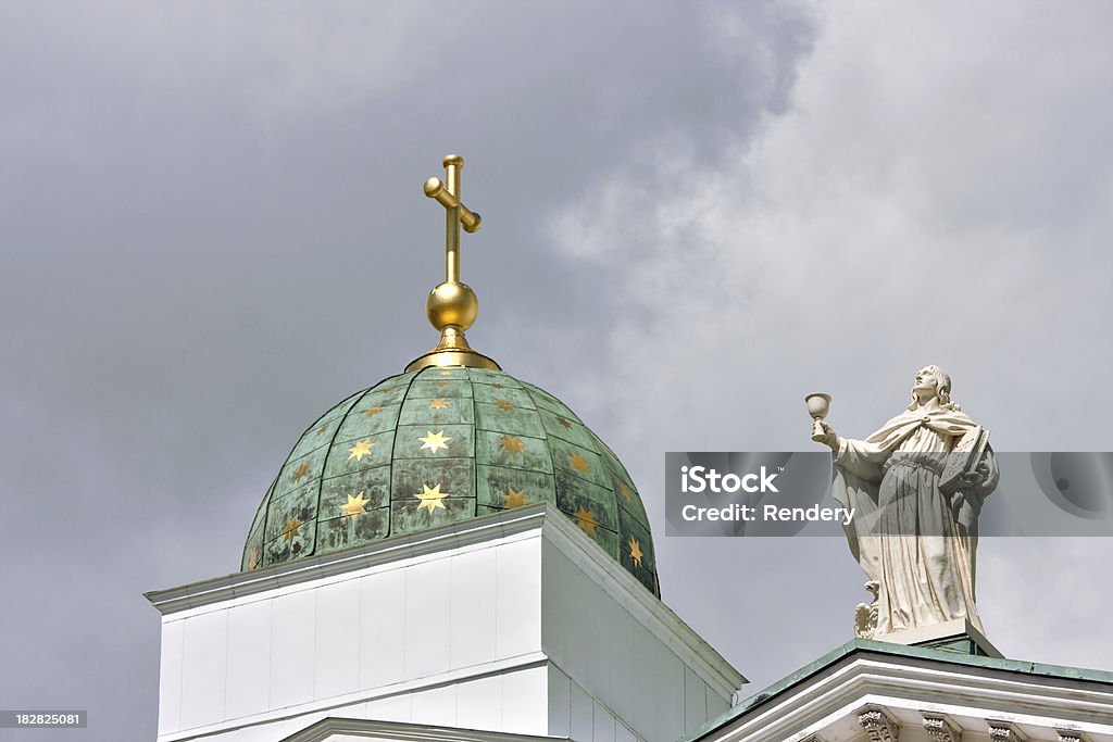 faith Part of Helsinki cathedral Tuomiokirkko Cathedral Stock Photo