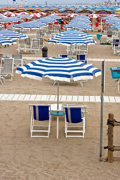 istock Italian Beach with Colorful Umbrellas 182825683