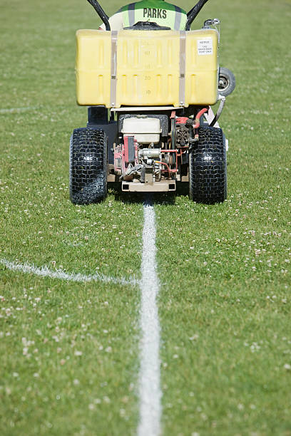 istock Line Painting on Soccer Field Grass 182825969