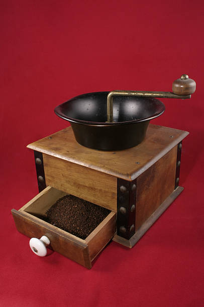 vintage coffee grinder stock photo