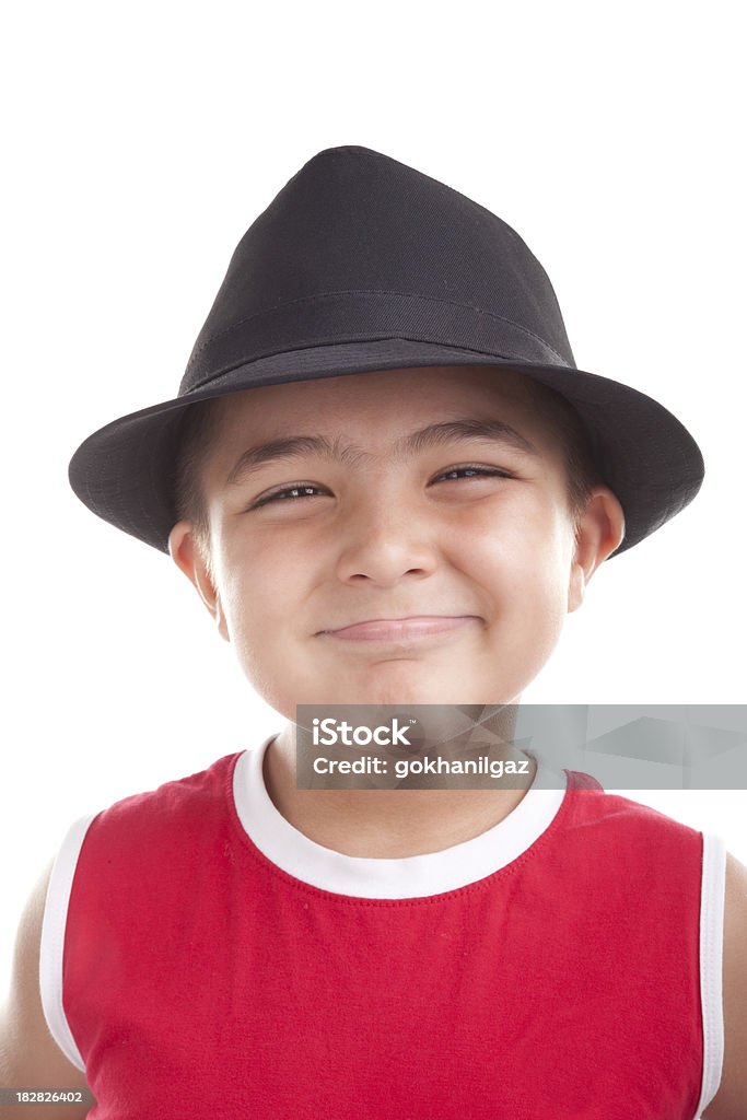 Retrato de um menino - Foto de stock de Branco royalty-free