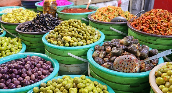Food market : olive, in Amman - Jordan