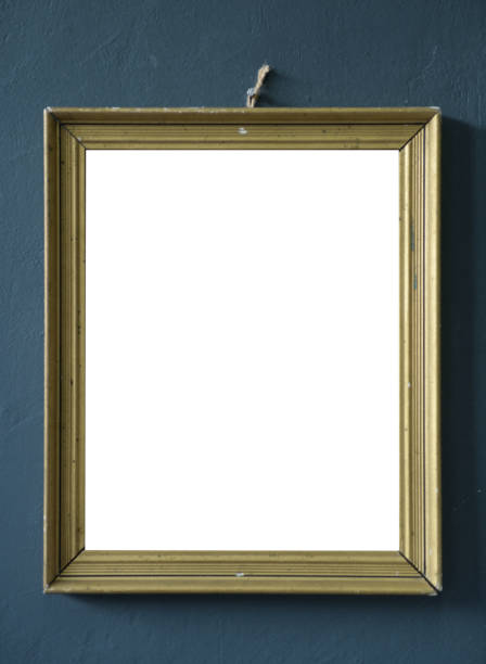 A very old wooden frame on the wall.