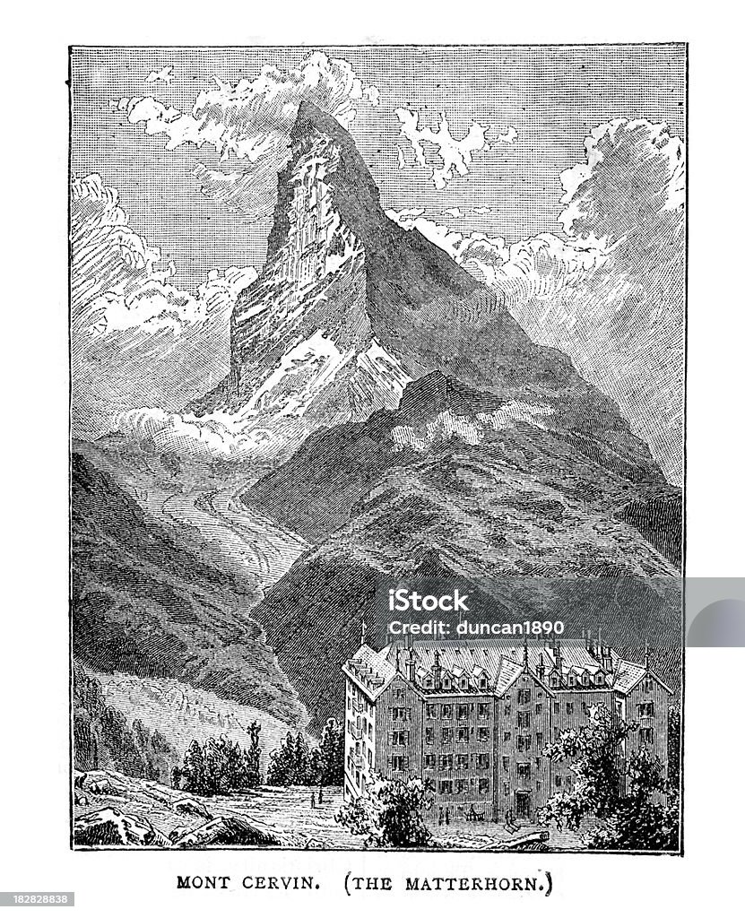 Cervin ou Mont Cervin - Illustration de Alpes Pennines libre de droits