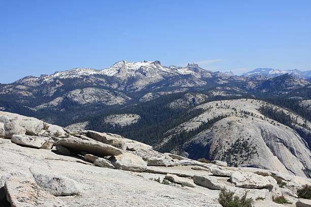 Mount Hoffman from Half Dome in Yosemite stock photo
