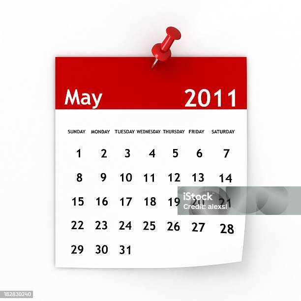 Serie Calendario De Mayo De 2011 Foto de stock y más banco de imágenes de 2011 - 2011, Calendario, Cuadrado - Composición