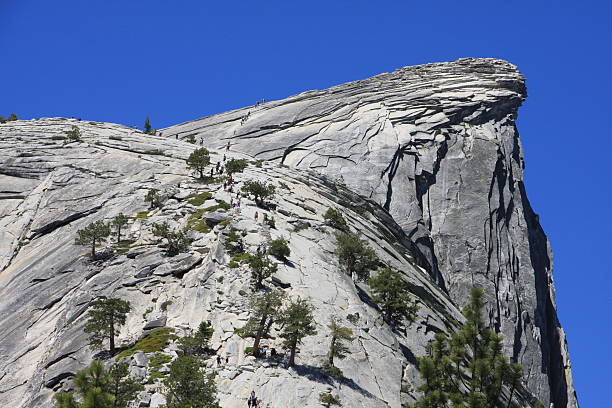 Half Dome and Subdome in Yosemite stock photo