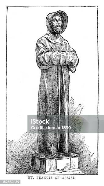 Vetores de Saint Francis Of Assisi e mais imagens de São Francisco de Assis - São Francisco de Assis, Anos 1200, Antigo