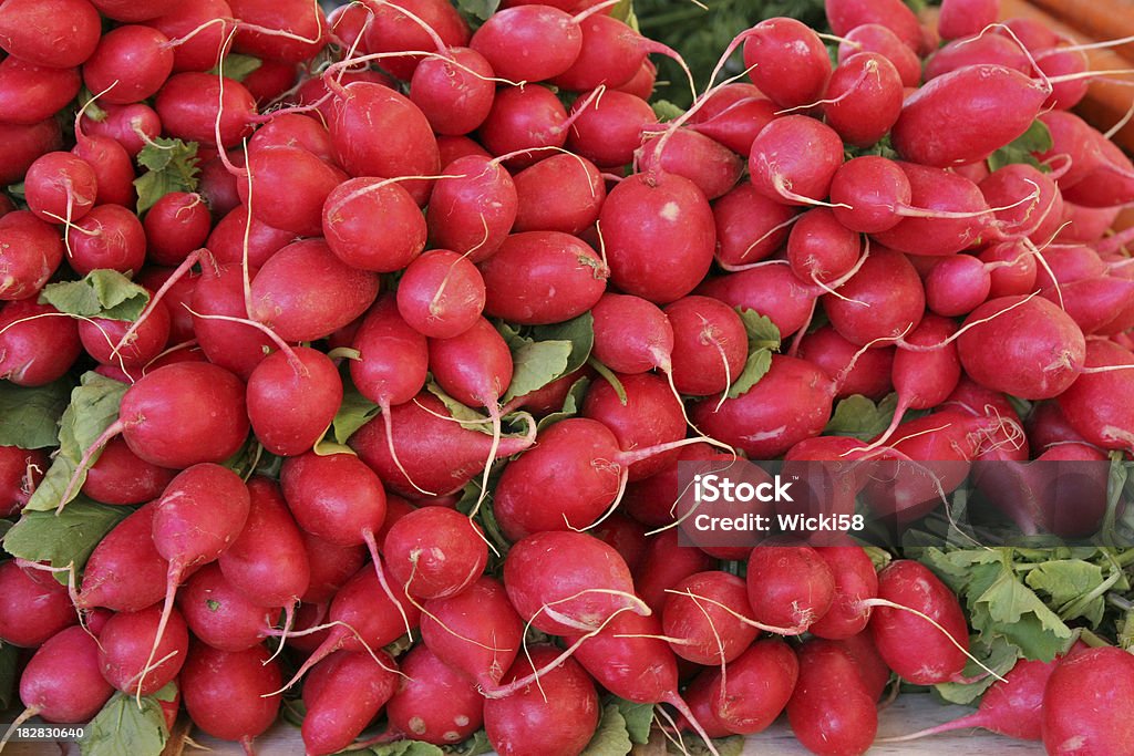 Pila di ravanelli freschi - Foto stock royalty-free di Affilato