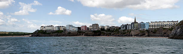 istock Panoramic view of Tenby from the sea 182830653