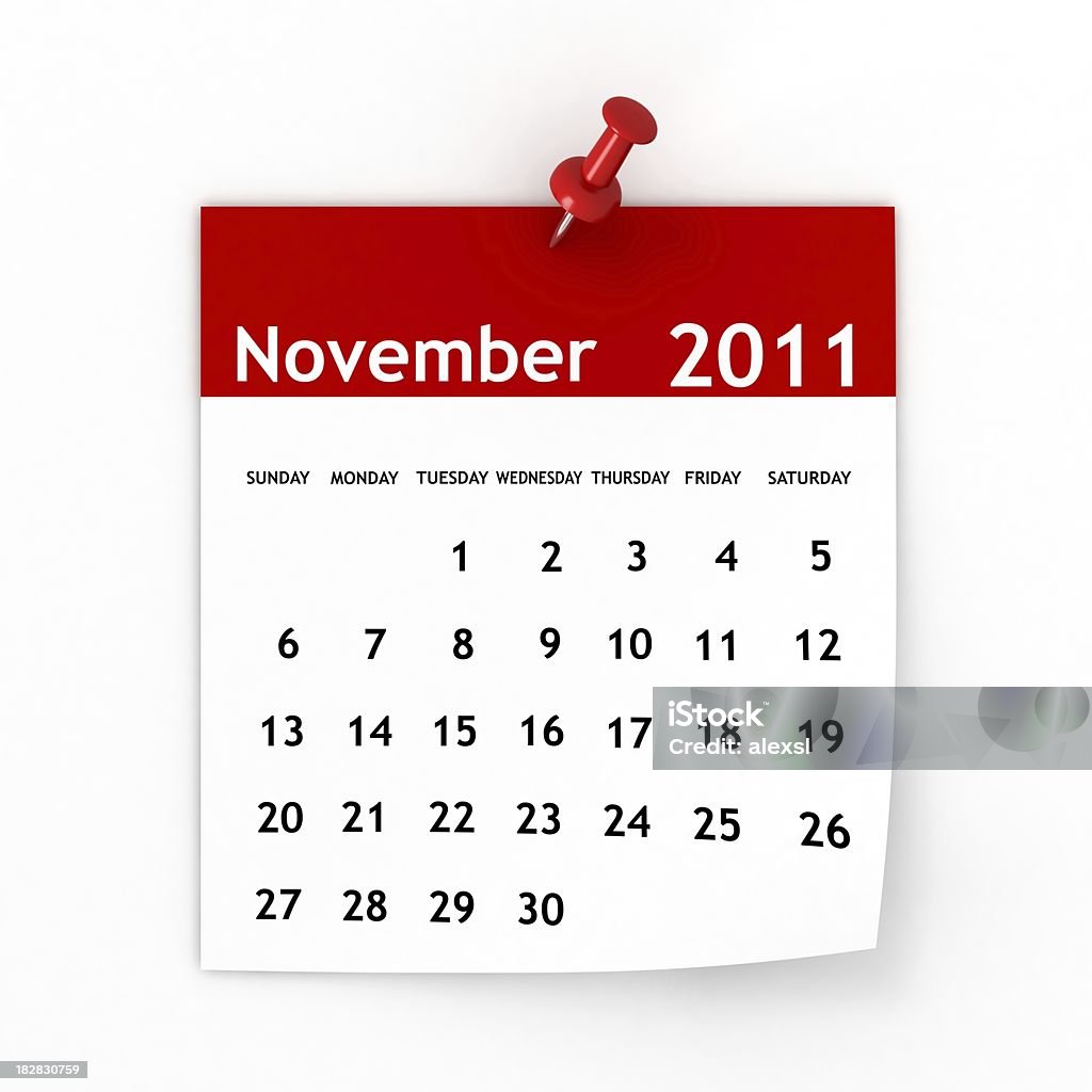 2011 年 11 月のカレンダーシリーズ - 2011年のロイヤリティフリーストックフォト