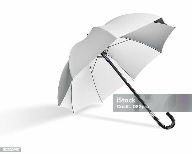 Foto de Guardasol Branco e mais fotos de stock de Guarda-chuva - Guarda-chuva, Branco, Fundo Branco
