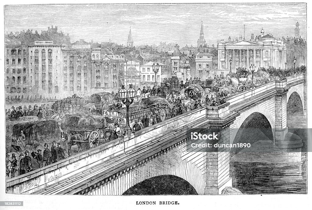 London Bridge - Lizenzfrei Stau Stock-Illustration