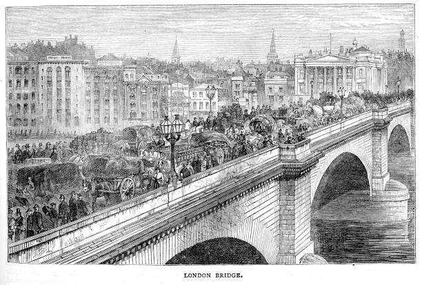 illustrazioni stock, clip art, cartoni animati e icone di tendenza di london bridge - london bridge