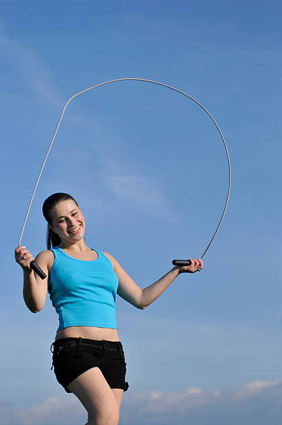 jumping rope in a sunny day