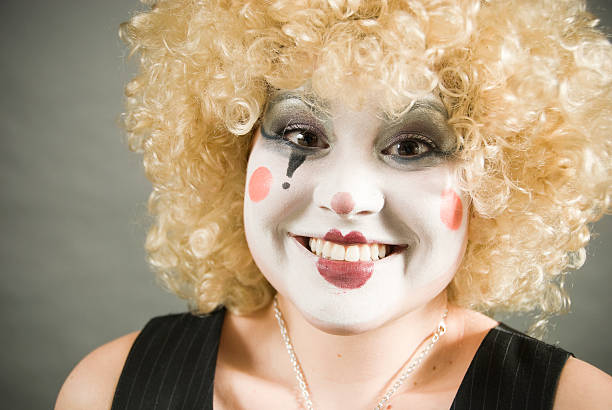 istock Smiling Female Clown Portrait 182831364