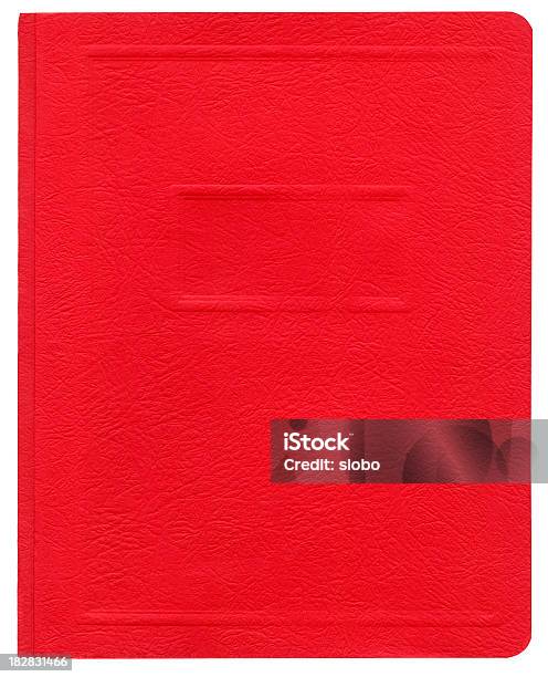 Vermelho Relatório De Cobertura - Fotografias de stock e mais imagens de Aglomerado de madeira - Aglomerado de madeira, Caderno de notas, Capa de Livro