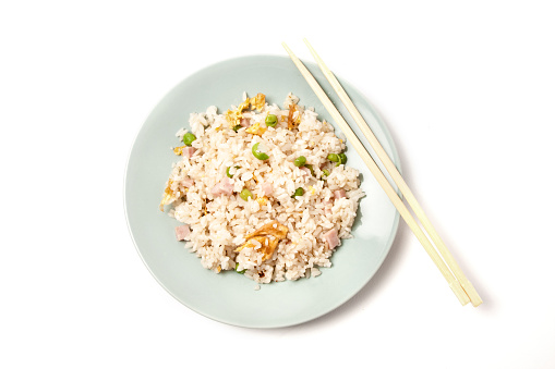 Chinese rice with vegetables and eggs