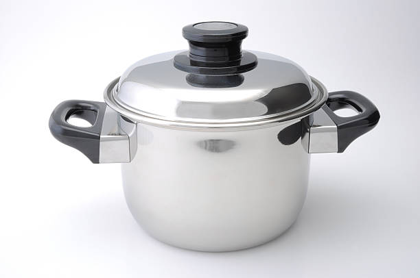 istock Stainless steel pot isolated on white background 182831834